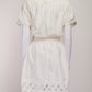 Lanvin Eyelets Dress with Ruffle and Bow Detail FR40 IT44