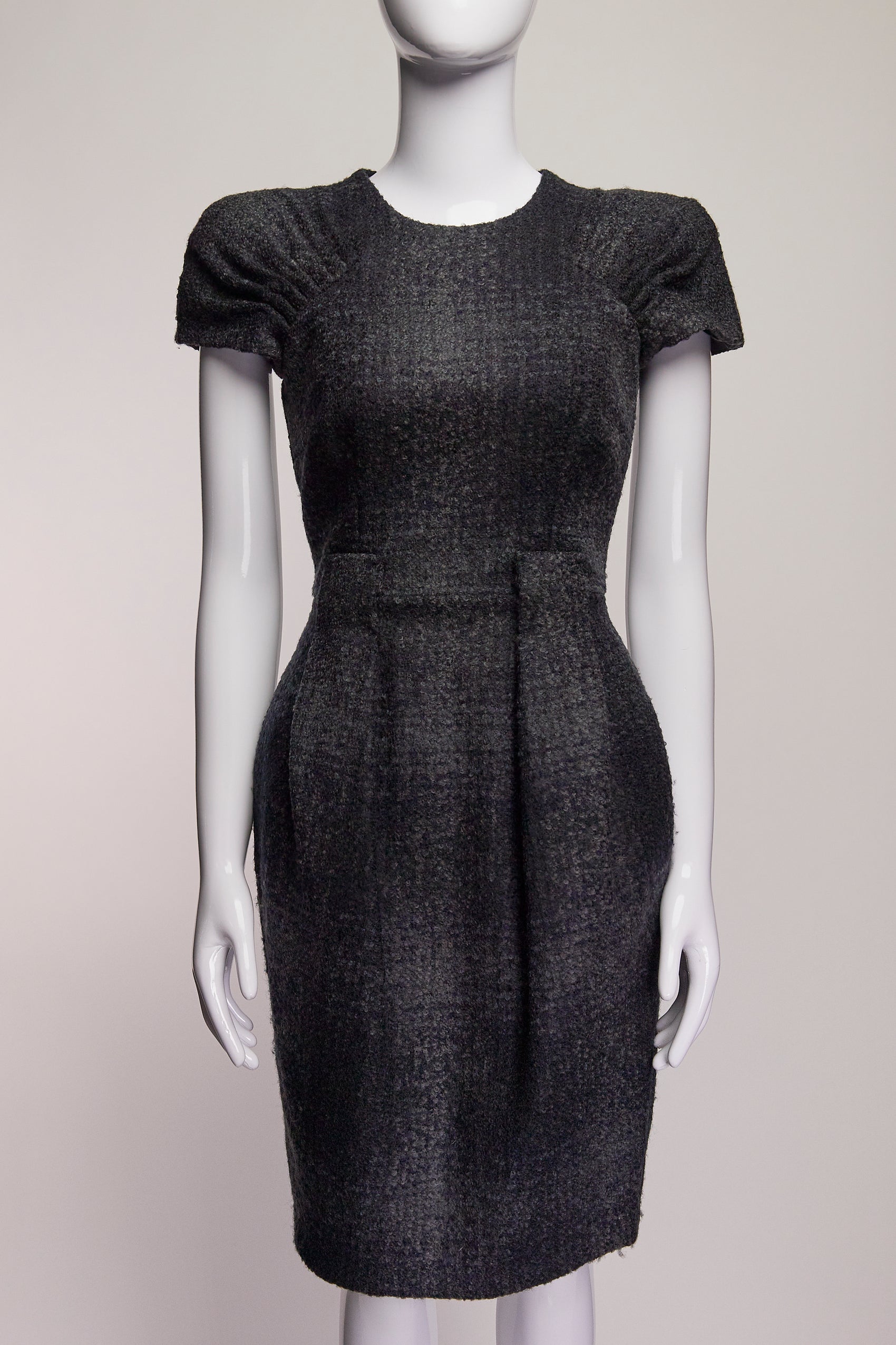 Prada Short Sleeve Wool Midi Dress IT38 FR34