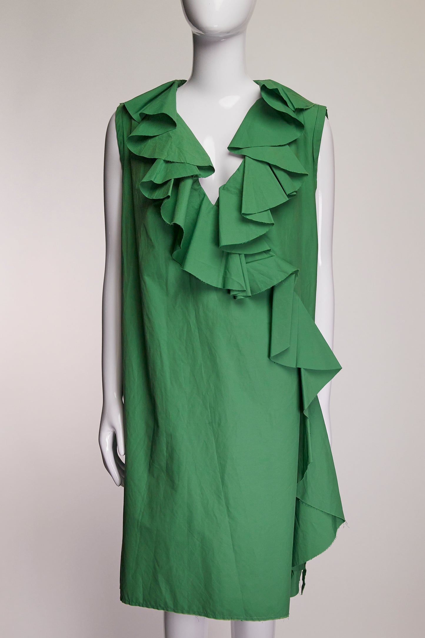 Lanvin Green Ruffled Dress US16