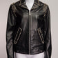 Marc Jacobs Leather Jacket with Silver Grommets IT46 FR42