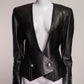 Balmain Deep-V Leather Blazer FR40 IT44