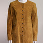 Isabel Marant Etoile Velvet Leather Button Down Jacket FR40 IT44