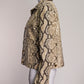 Michael Kors Collection Snakeskin Print Leather Jacket US4