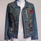 Marc Jacobs Patchwork and Grommets Denim Jacket M