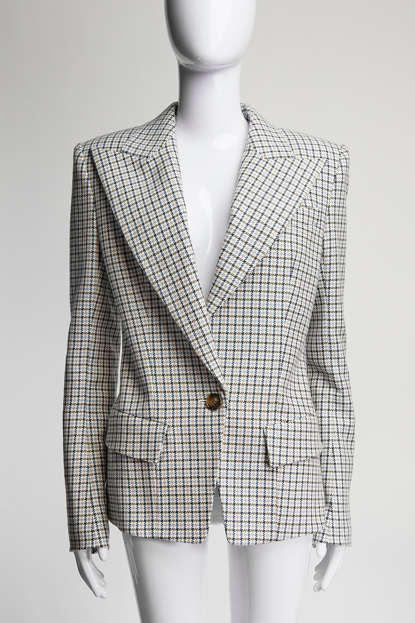 Alexandre Vauthier Houndstooth Single Button Blazer FR36 IT40