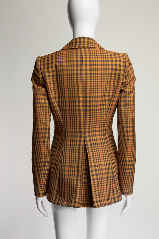 Altuzarra Plaid Structured Blazer IT36 FR32