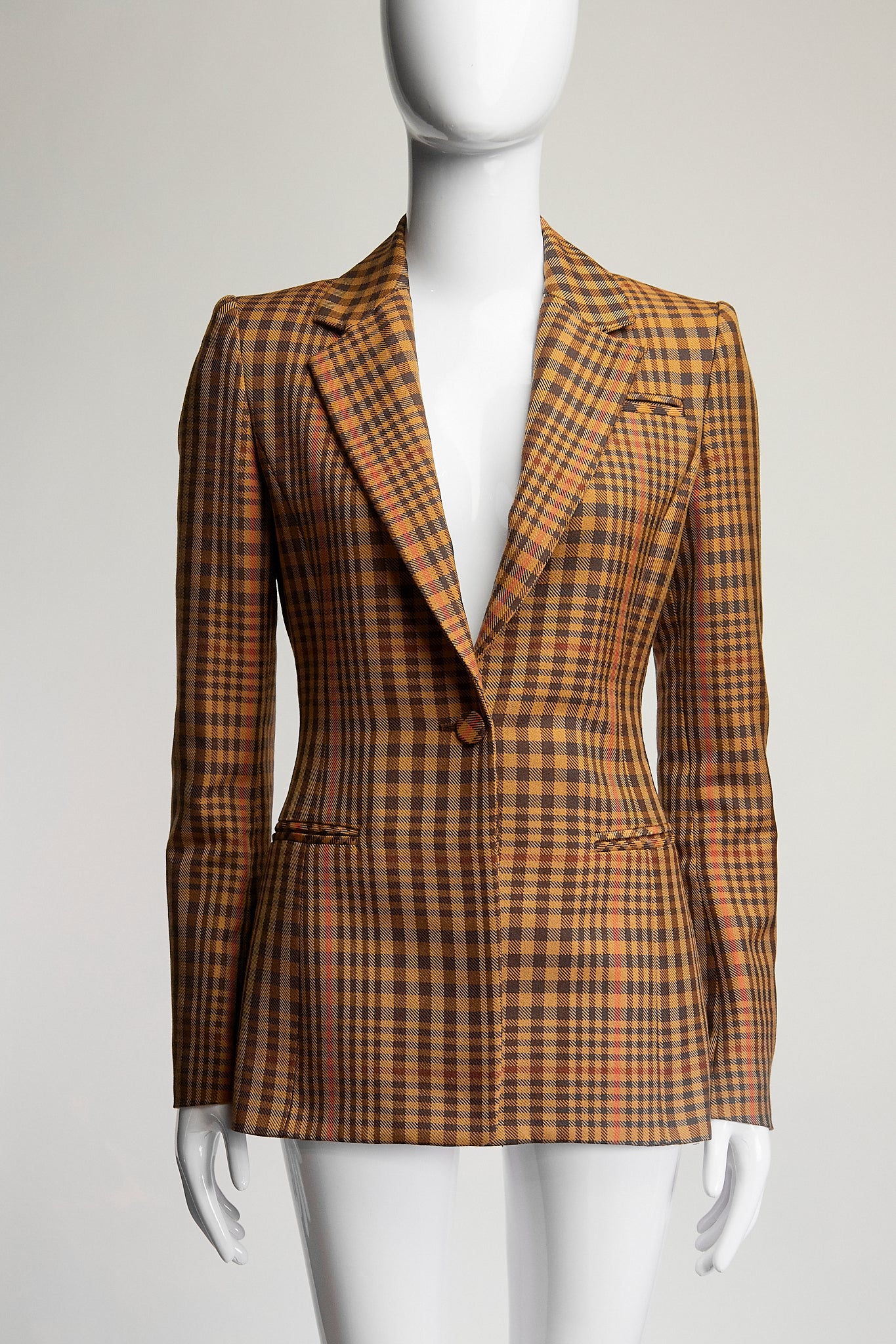 Altuzarra Plaid Structured Blazer IT36 FR32