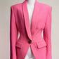 Alexandre Vauthier Pink Blazer with Shoulder Pads FR34 IT38