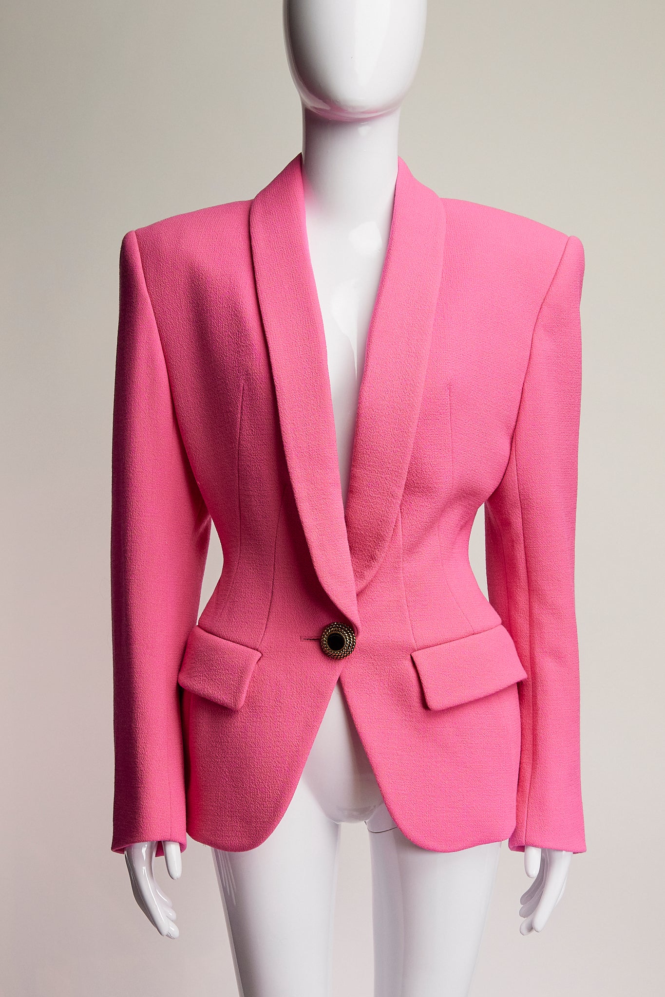 Alexandre Vauthier Pink Blazer with Shoulder Pads FR34 IT38