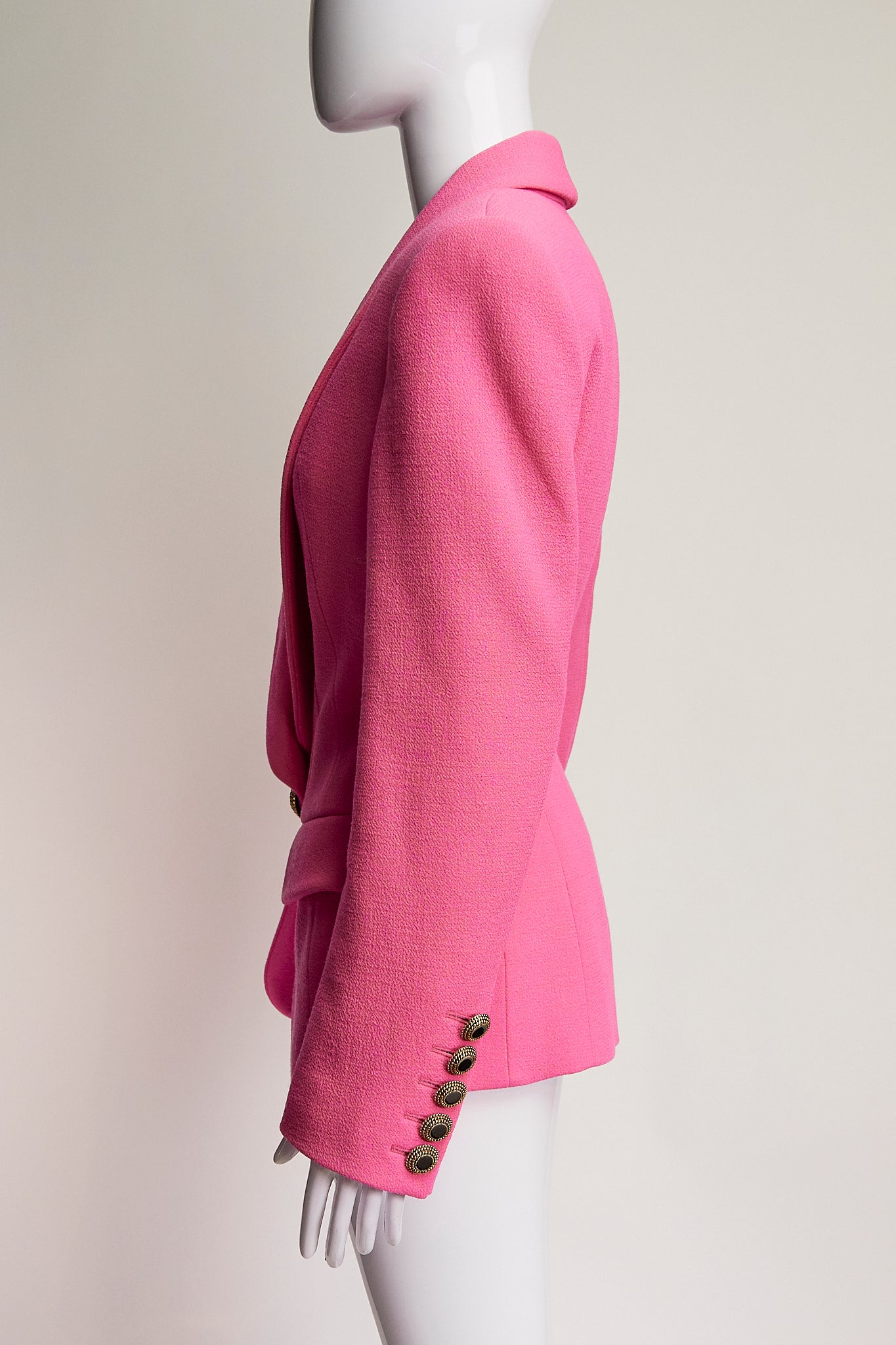 Alexandre Vauthier Pink Blazer with Shoulder Pads FR34 IT38