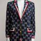 Gucci Navy, Red & White Monogram Blazer S