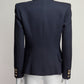 Balmain Navy Double Breasted Blazer FR38 IT42