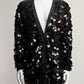 Sonia Rykiel Sequin Wool Cardigan S