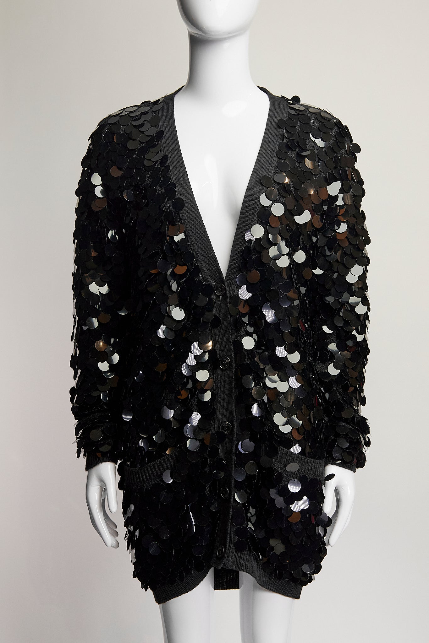 Sonia Rykiel Sequin Wool Cardigan S