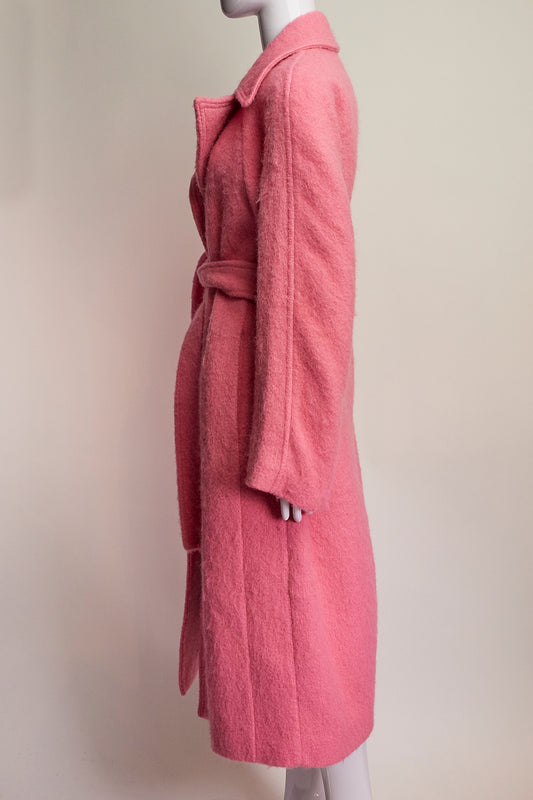 VVB Victoria Beckham Pink Wool Tie Waist Coat US2