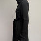 Dolce & Gabbana Black Ribbed Cardigan with Belt M