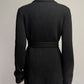 Dolce & Gabbana Black Ribbed Cardigan with Belt M