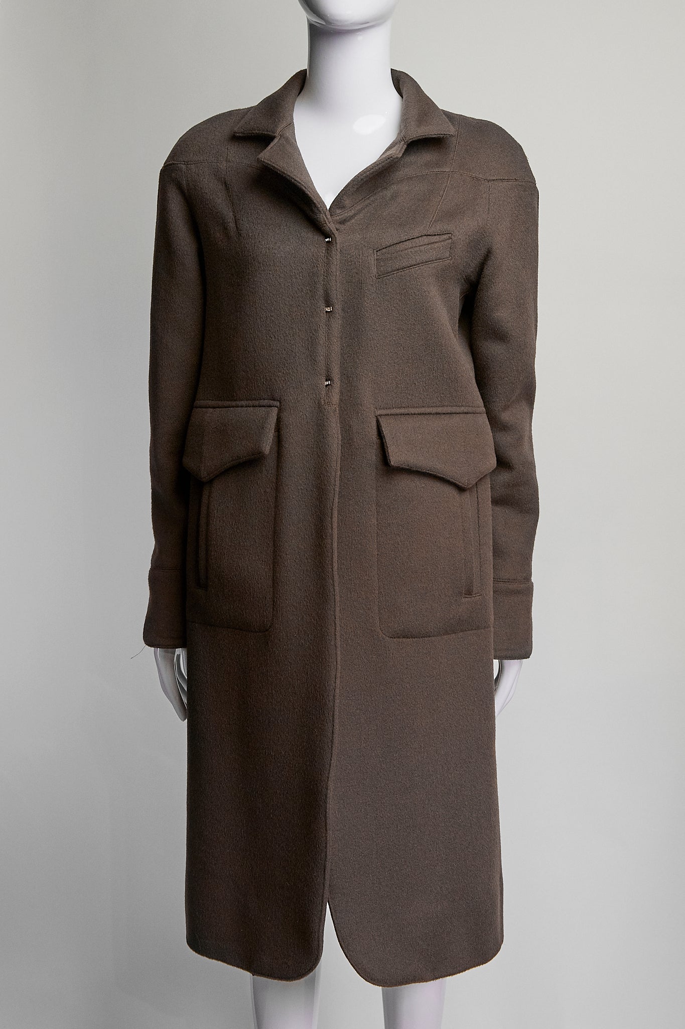 Fendi Brown Long Coat IT42 FR38