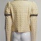 Chanel Calfskin Beaded Detail Zip-Up Jacket FR38 IT42