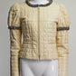 Chanel Calfskin Beaded Detail Zip-Up Jacket FR38 IT42