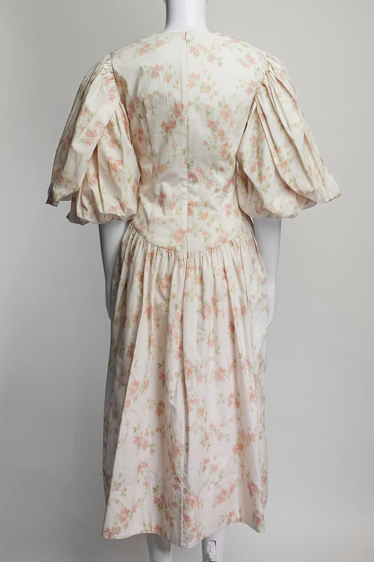 Simone Rocha Cream Florals Dress US4