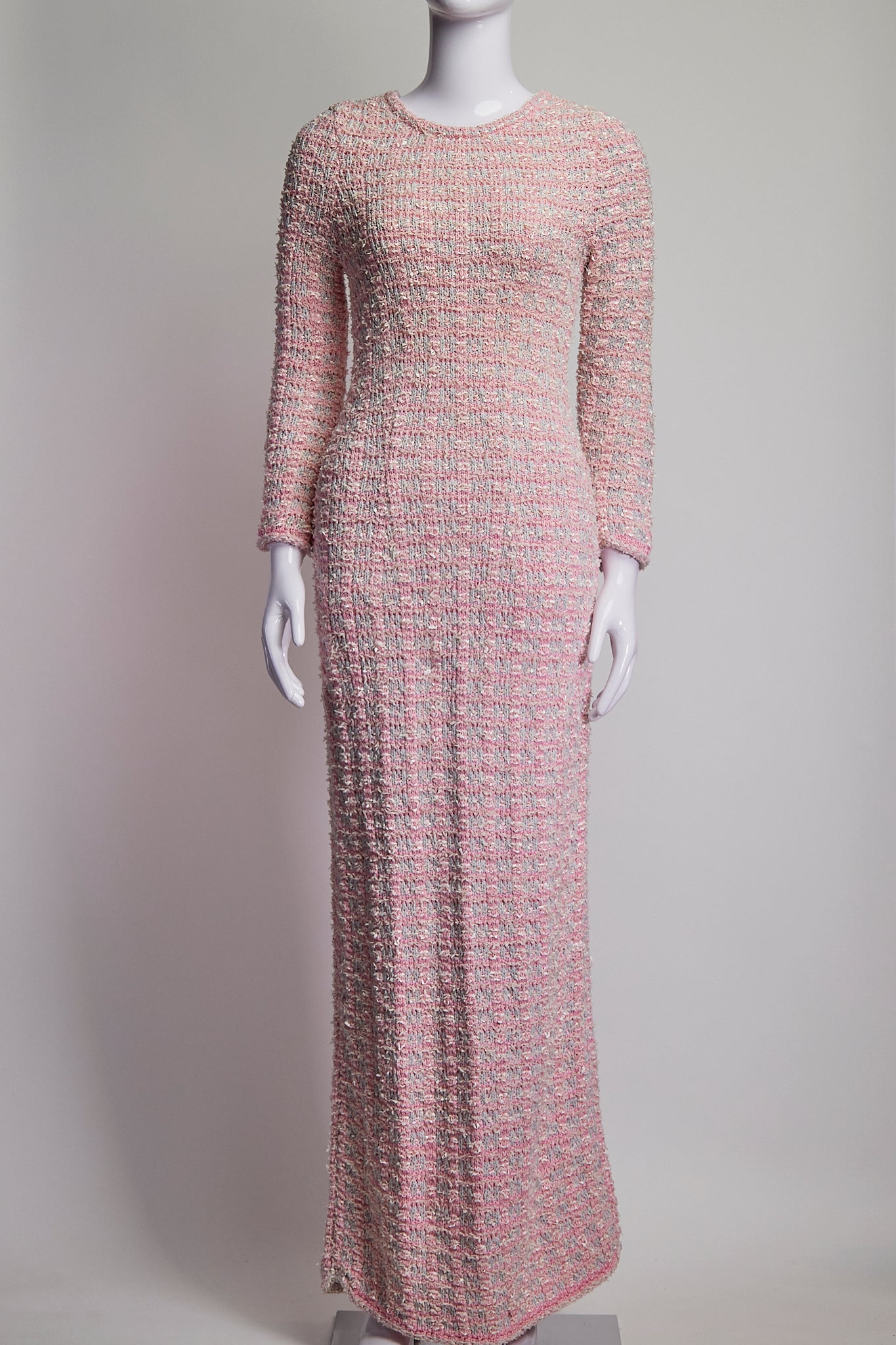 Balenciaga Pink Back to Front Tweed Dress S/M