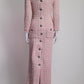 Balenciaga Pink Back to Front Tweed Dress S/M