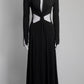 Victoria Beckham Black Cutouts Long Dress US2