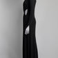 Victoria Beckham Black Cutouts Long Dress US2