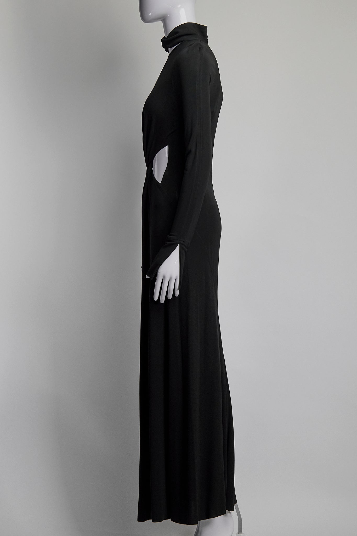 Victoria Beckham Black Cutouts Long Dress US2