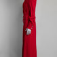 Alessandra Rich Red Long Sleeve Dress with Jewels IT42 FR38