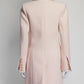 Balmain Double Breasted Light Pink Long Coat FR38 IT42