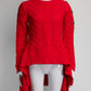 Sonia Rykiel Red Sweater with Button Accents S