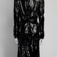 Michael Kors Collection Belted Sequin Long Dress US8