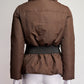 Moncler Brown Belted Puffer Coat S