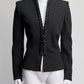 Stella McCartney Jeweled Black Jacket IT38 FR34