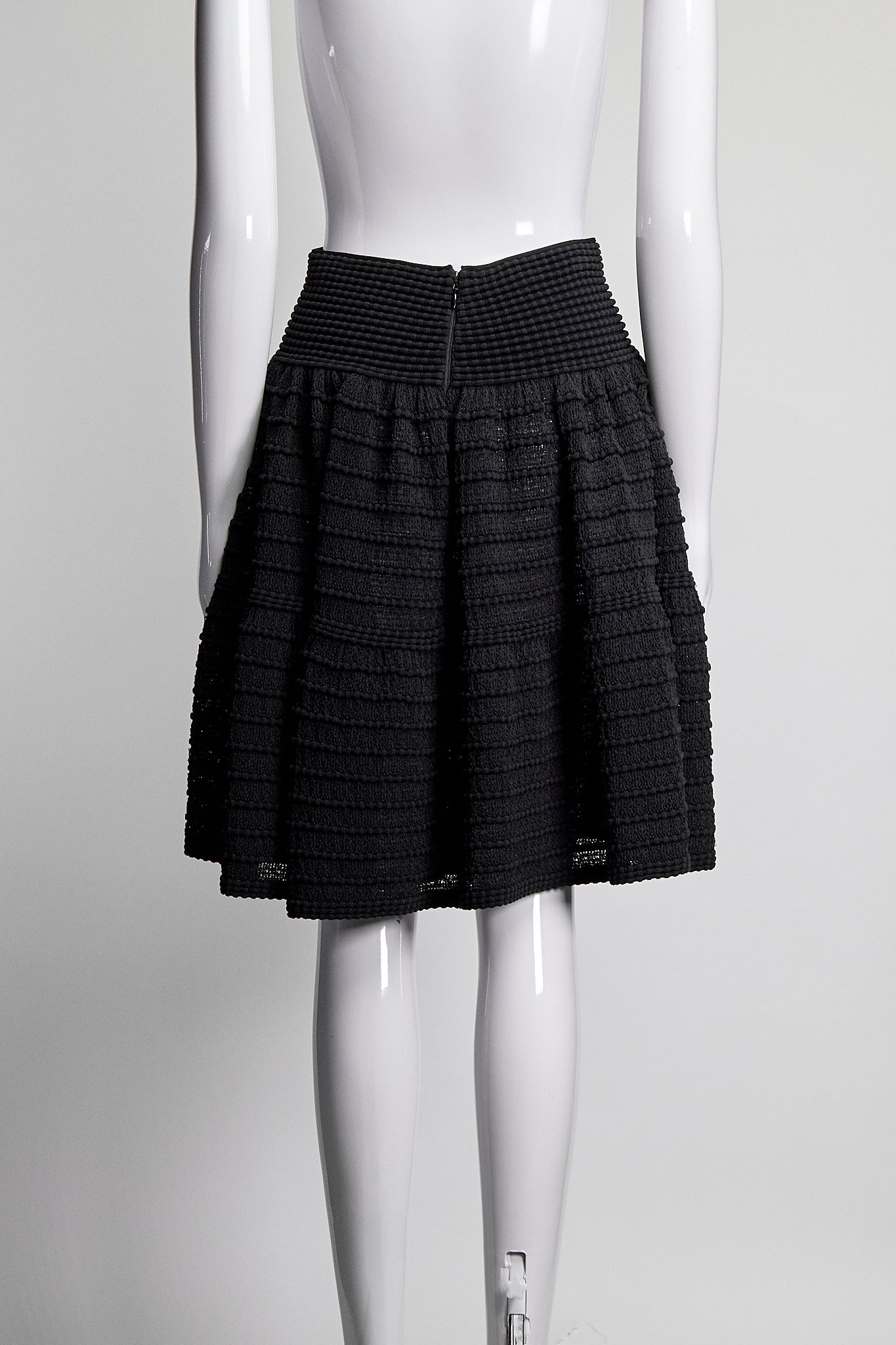 Alaia Elasticized Textured Mini Skirt FR36 IT40