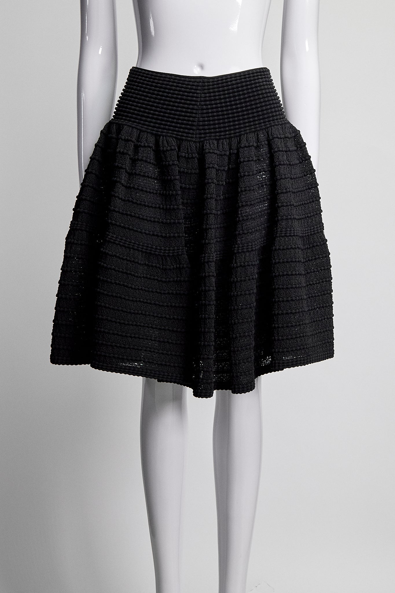 Alaia Elasticized Textured Mini Skirt FR36 IT40