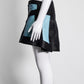 Rodarte Mini Ribbed Teal & Black Skirt US0