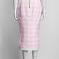 Balmain Pink & White Houndstooth Skirt FR36 IT40