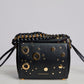 Alexander McQueen Black Crossbody with Gold Grommets