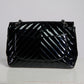 Chanel Patent Chevron Single Flap Jumbo Bag