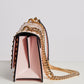 Balmain Cutout Western Shoulder Bag in Pink and White