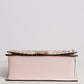 Balmain Cutout Western Shoulder Bag in Pink and White