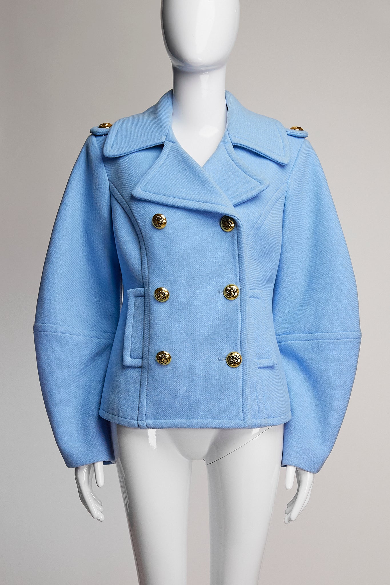 Smythe Baby Blue Wool Coat US6