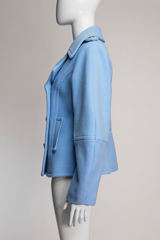 Smythe Baby Blue Wool Coat US6