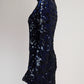 Alexis Navy and Black Patterned Sequin Mini Dress US8