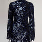 Alexis Navy and Black Patterned Sequin Mini Dress US8