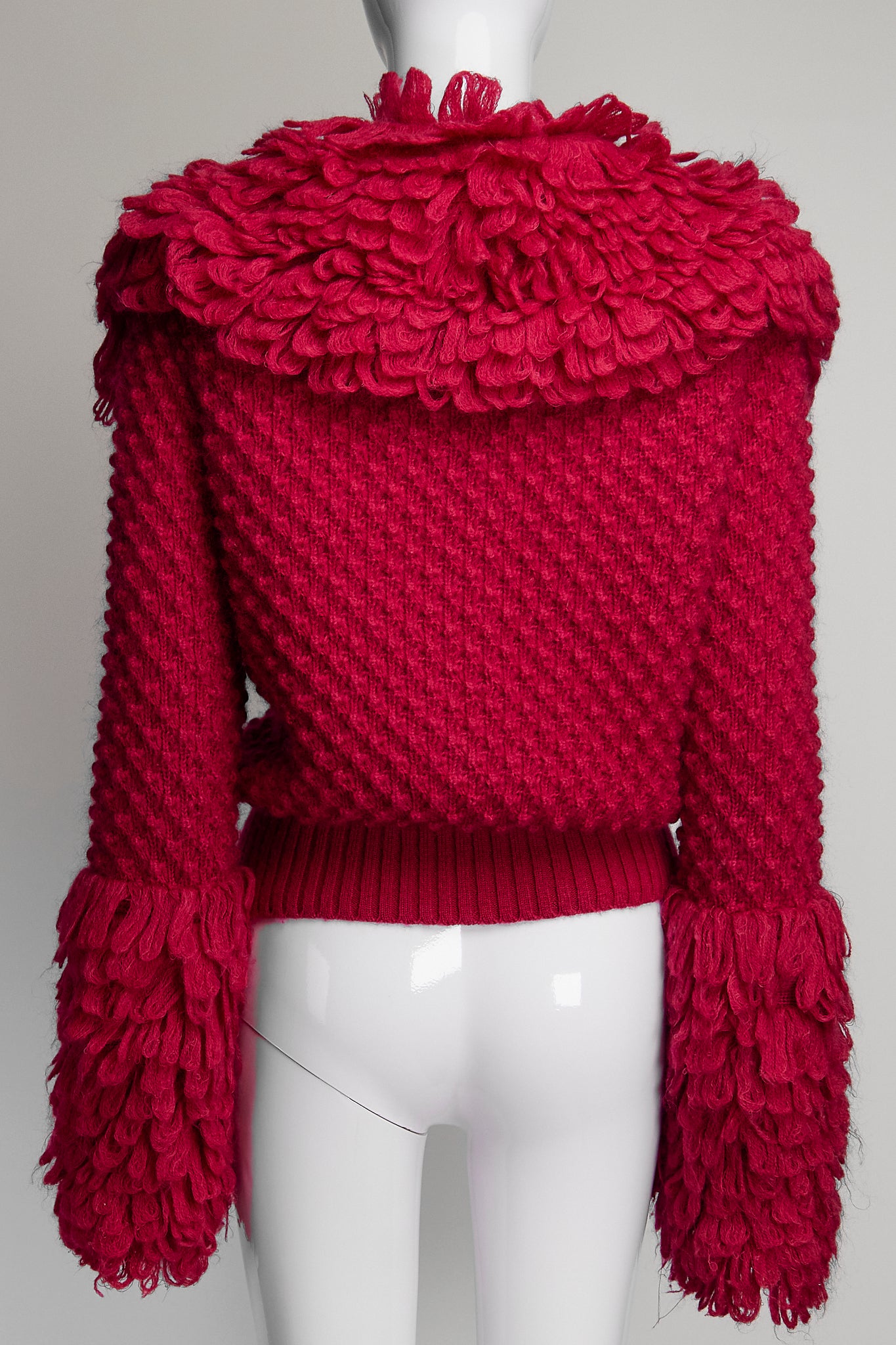 Missoni Pink Wool Zip-Up Sweater IT40 FR36