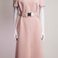 Fendi Soft Pink Belted T-Shirt Dress IT42 FR38